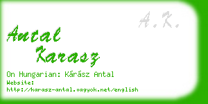 antal karasz business card